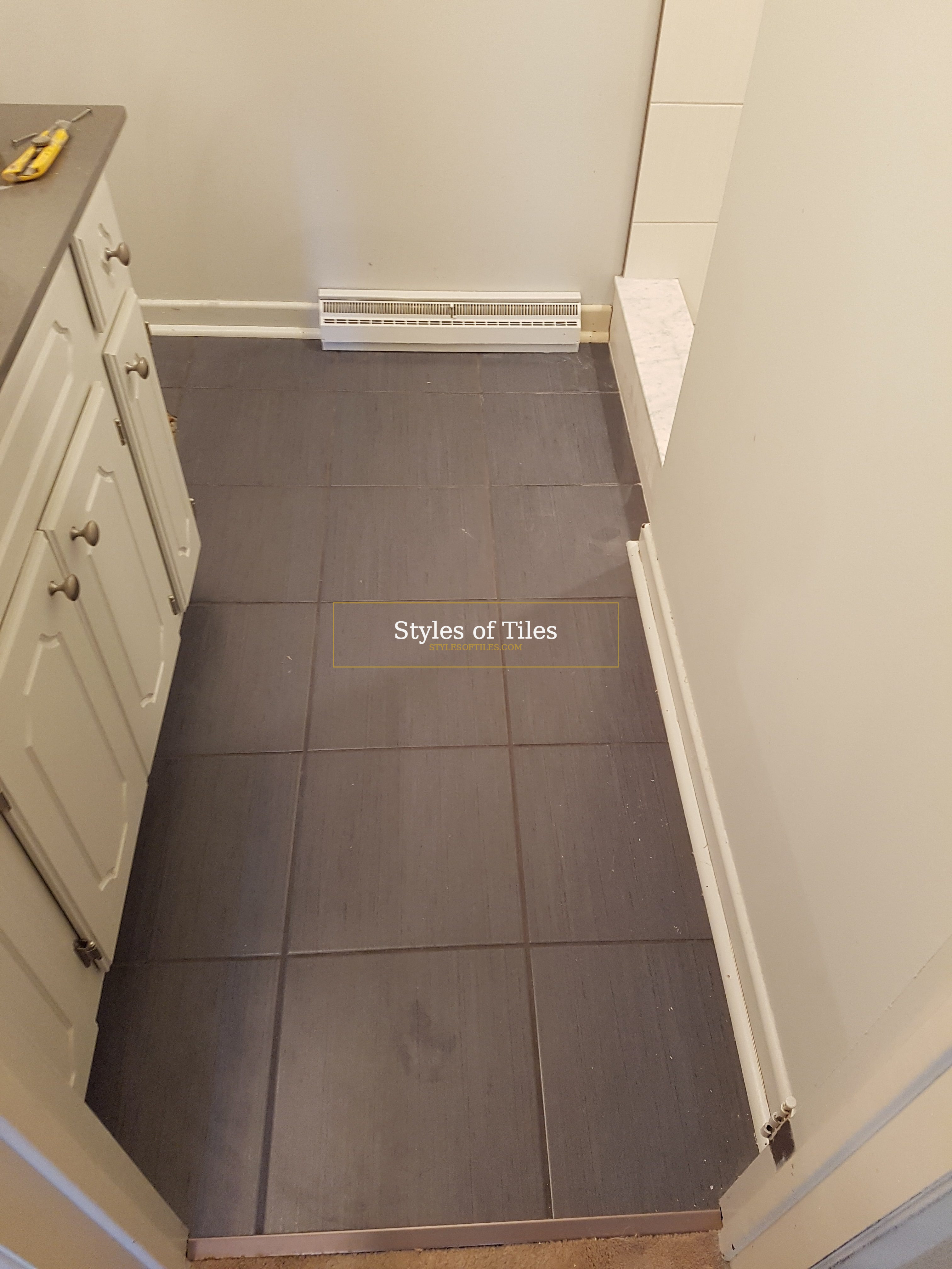 Entryway tile floor installation Norfolk County Ontario