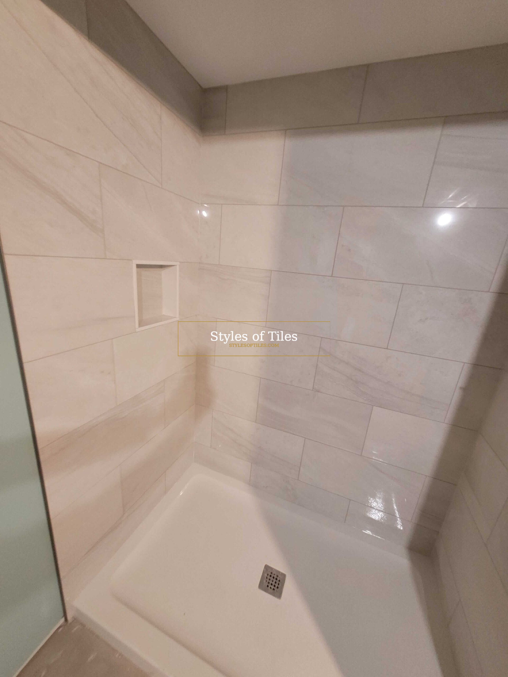 Custom tiled bathroom renovation Norfolk County