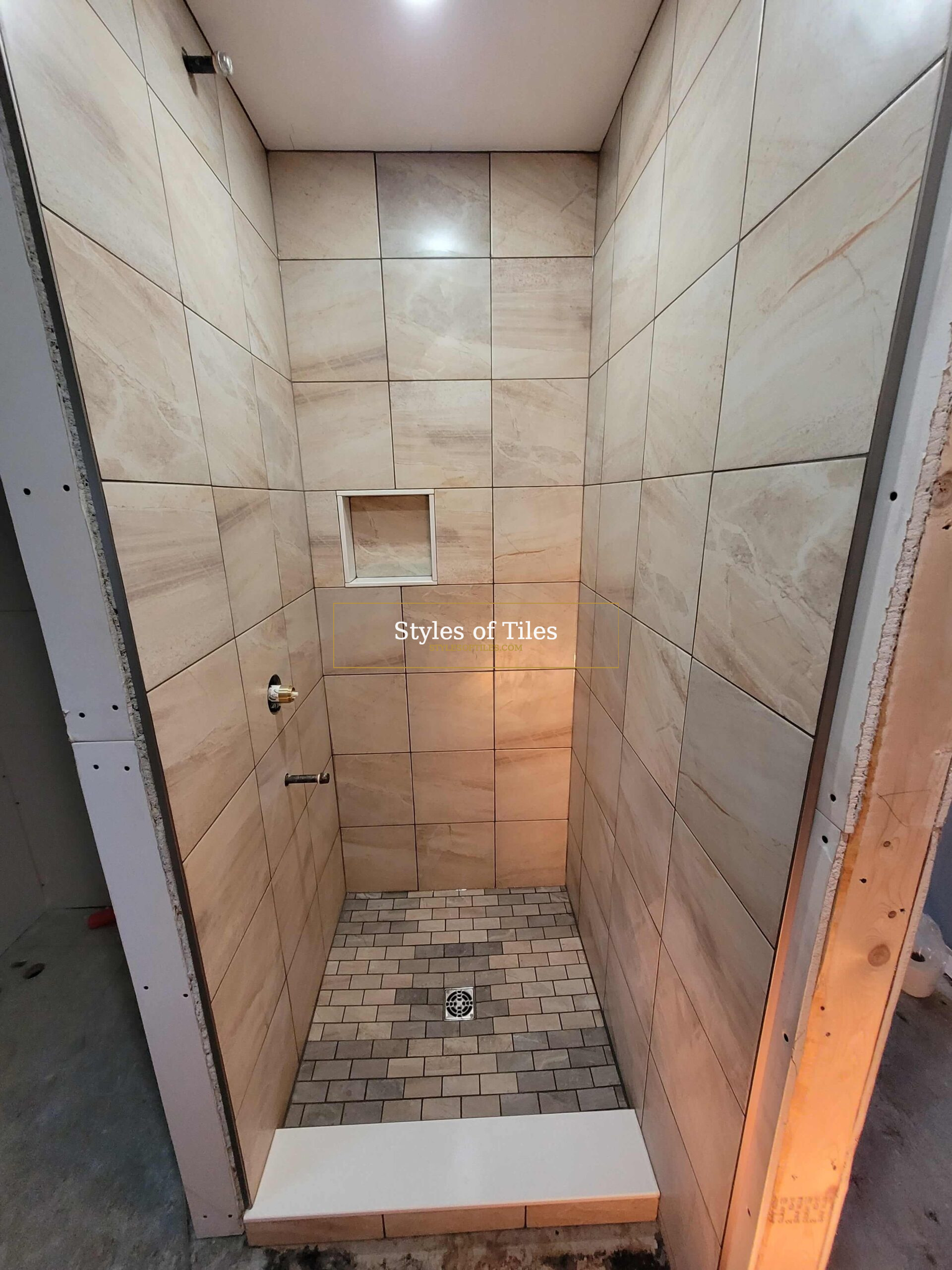 Walk-in shower tile design Port Dover Ontario