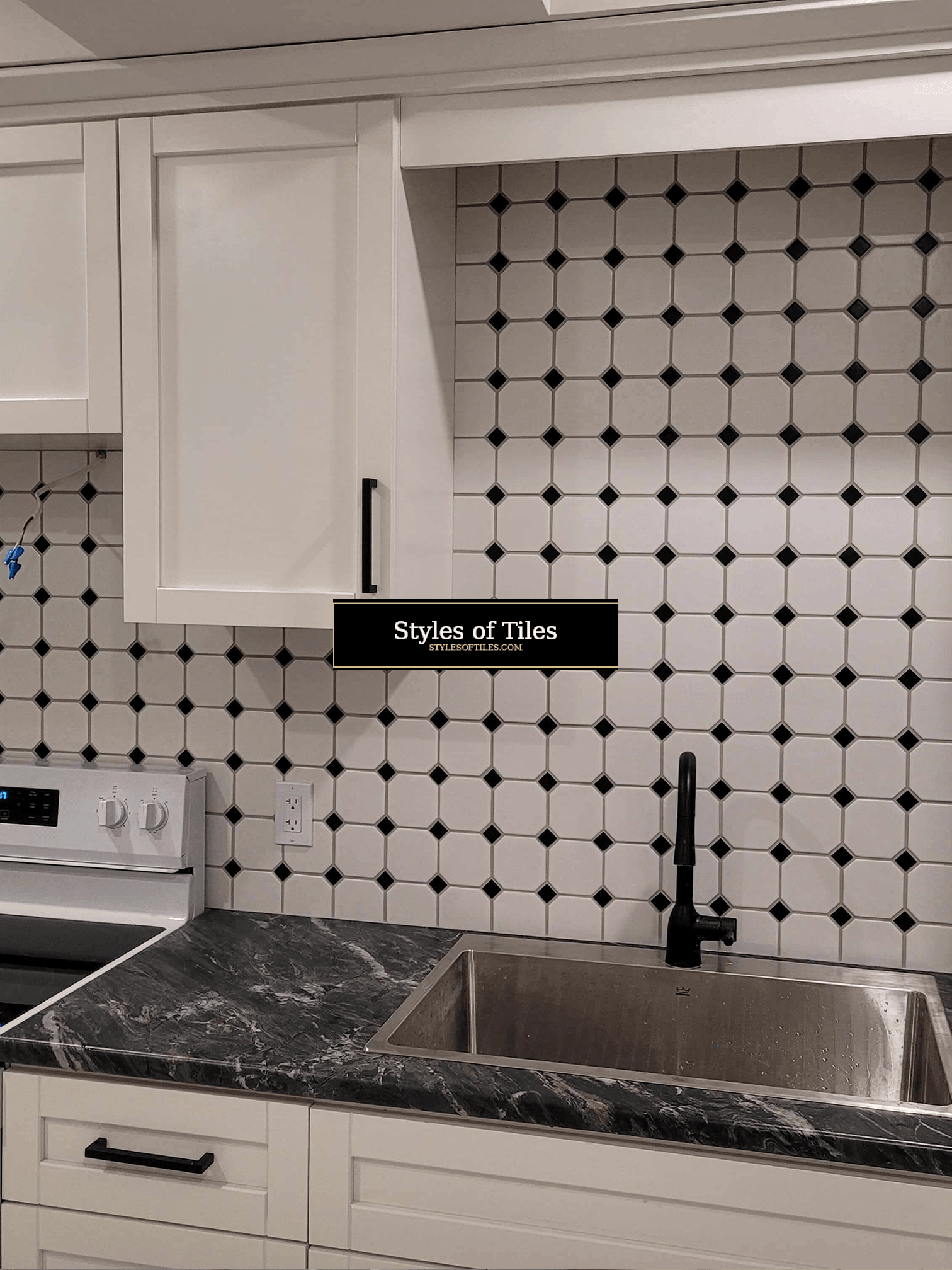 Mosaic dot tile backsplash installation Norfolk County