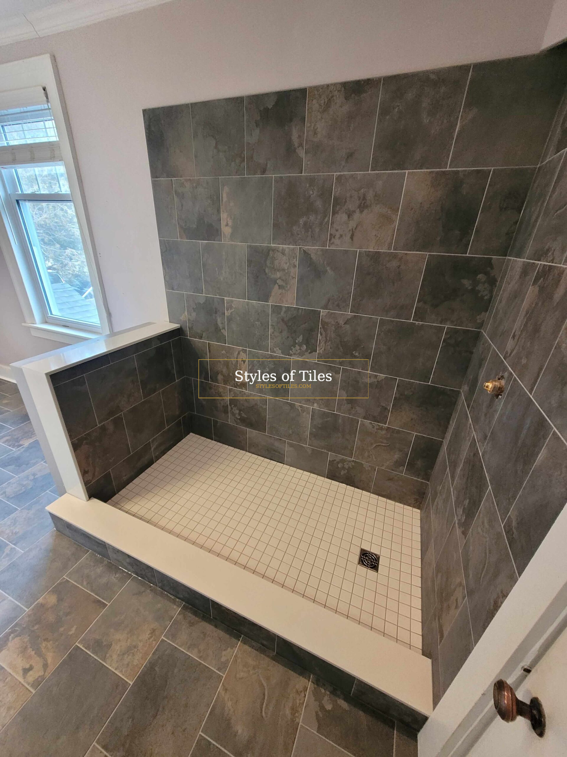 Walk-in tiled shower Brant County Ontario