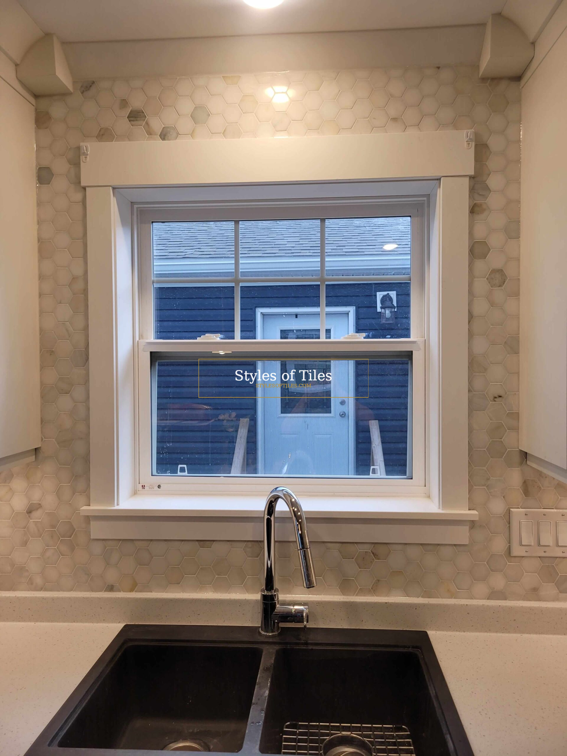 Porcelain backsplash tile installation Port Dover Ontario