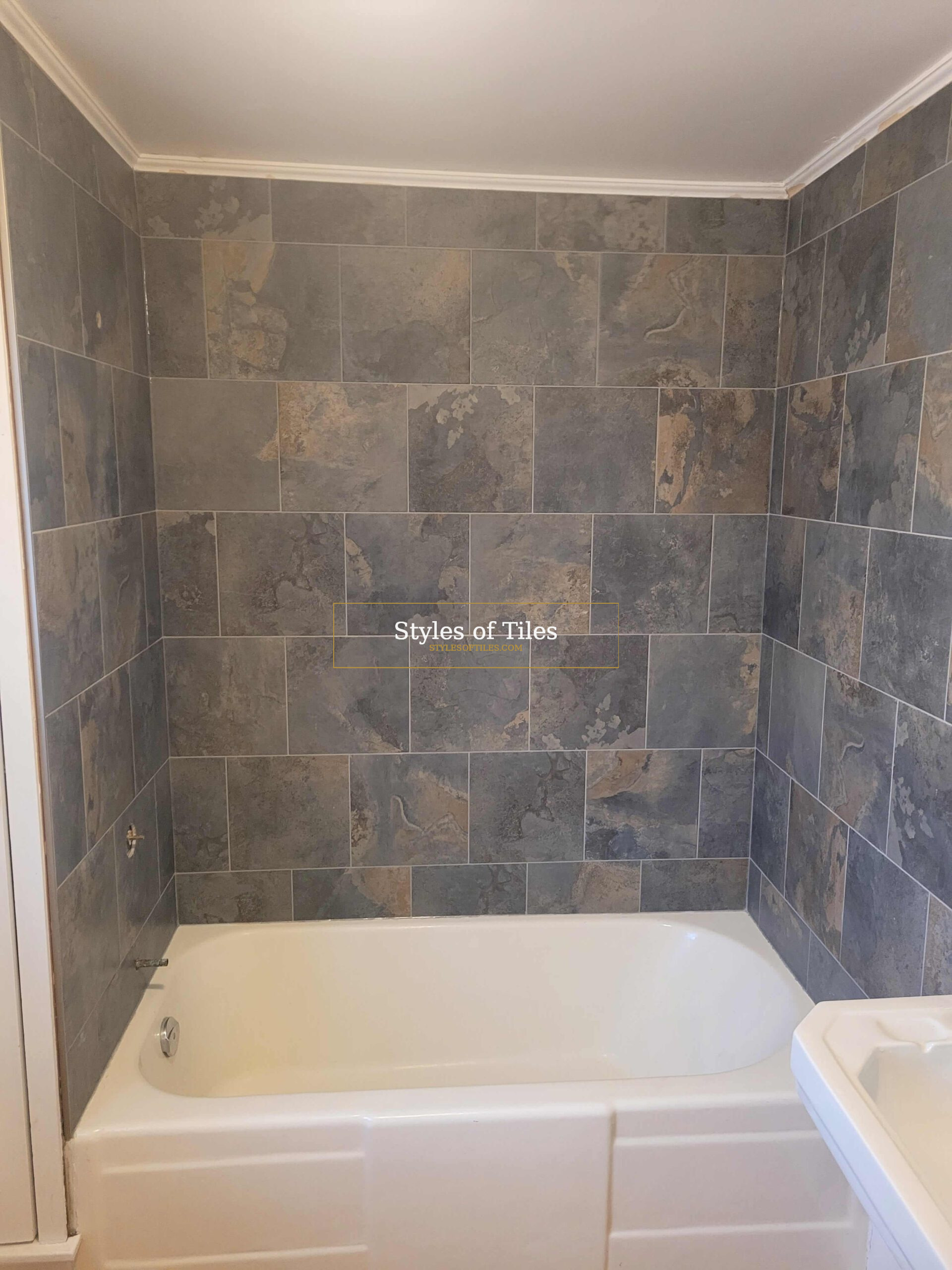 Modern bathroom tile renovation Norfolk County Ontario