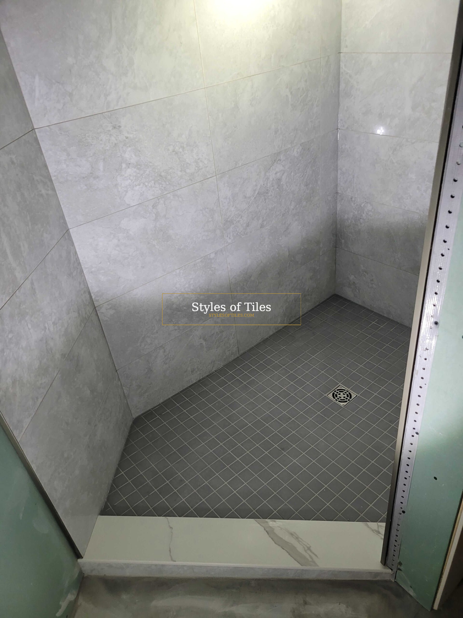 Large format porcelain bathroom tile Norfolk County