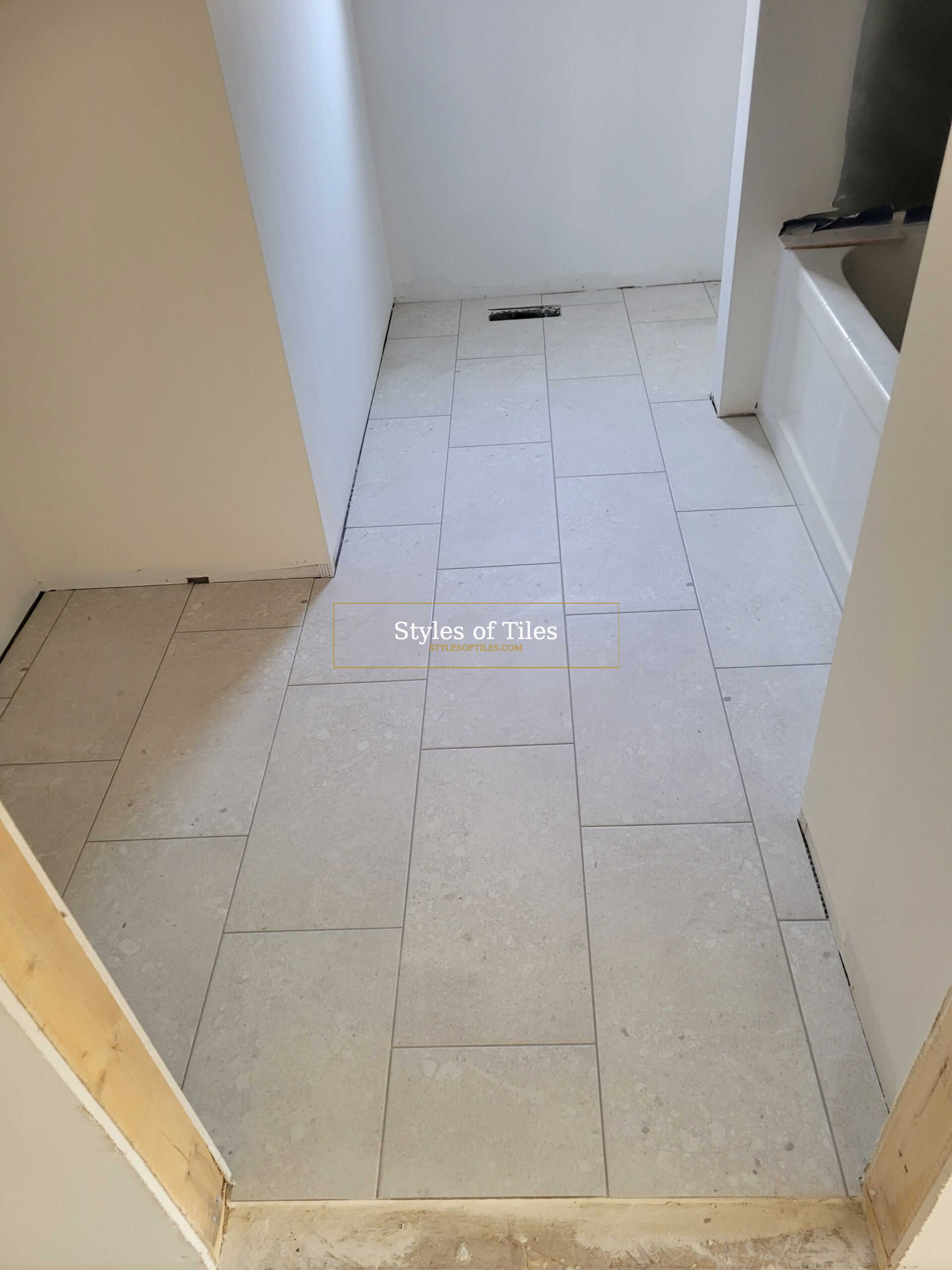 Large format porcelain tile floor Brant County Ontario