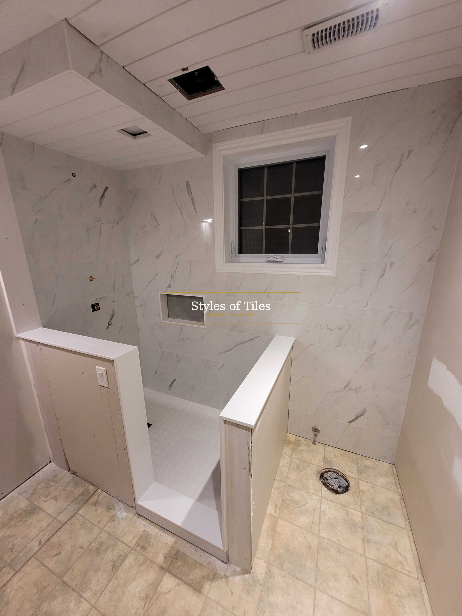 Subway tile tub surround installation Norfolk County